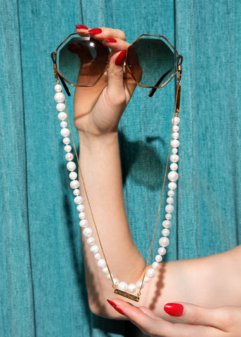 pearl glasses chains by frame chain