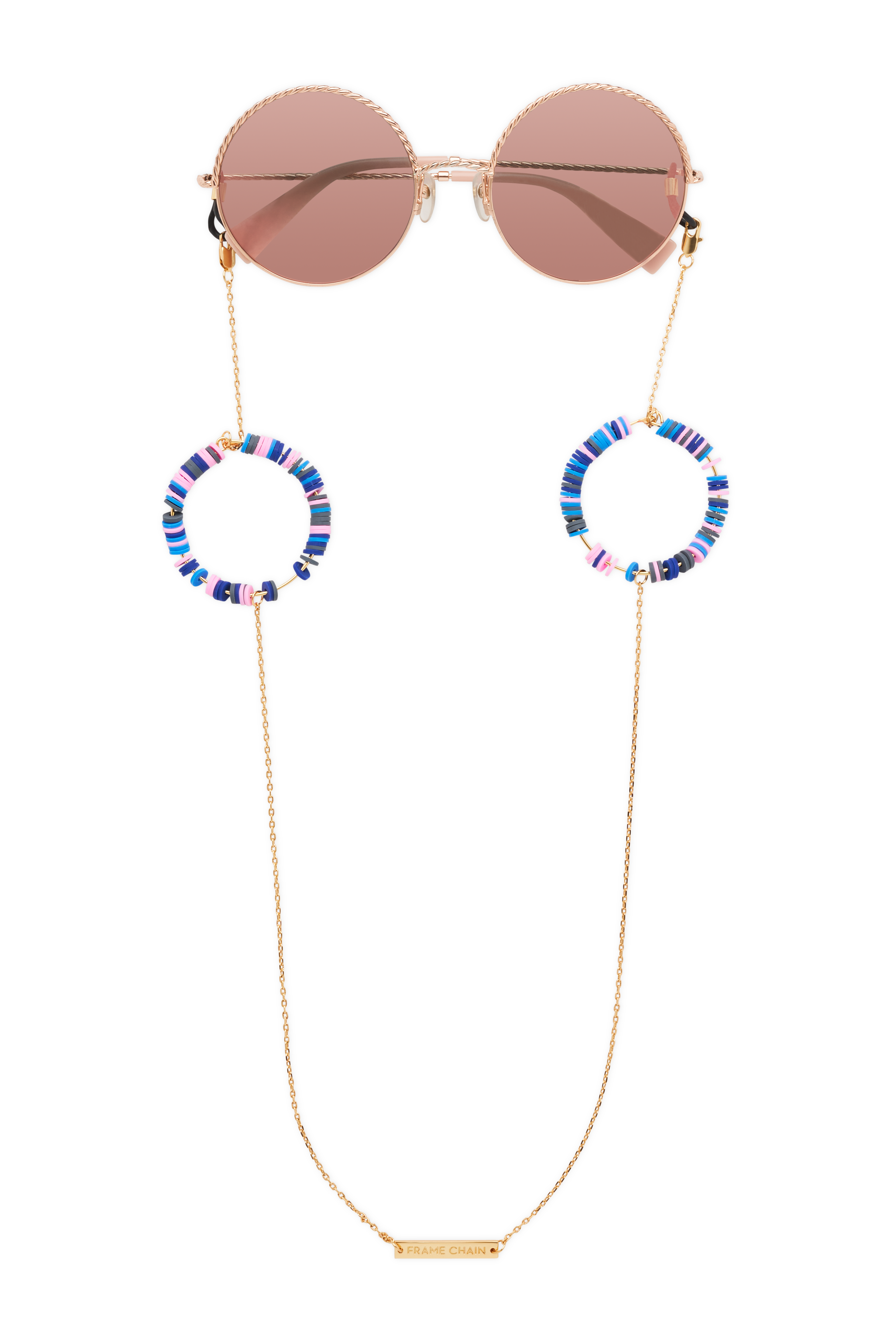 CANDY POP BLUE in YELLOW GOLD - Glasses Chain FRAME CHAIN