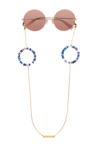 CANDY POP BLUE in YELLOW GOLD - Glasses Chain FRAME CHAIN