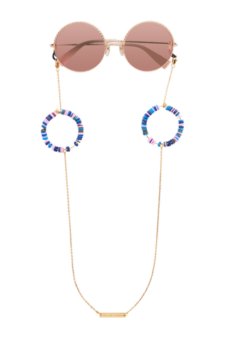 CANDY POP BLUE in YELLOW GOLD - Glasses Chain FRAME CHAIN