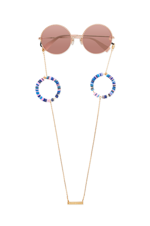 CANDY POP BLUE in YELLOW GOLD - Glasses Chain FRAME CHAIN