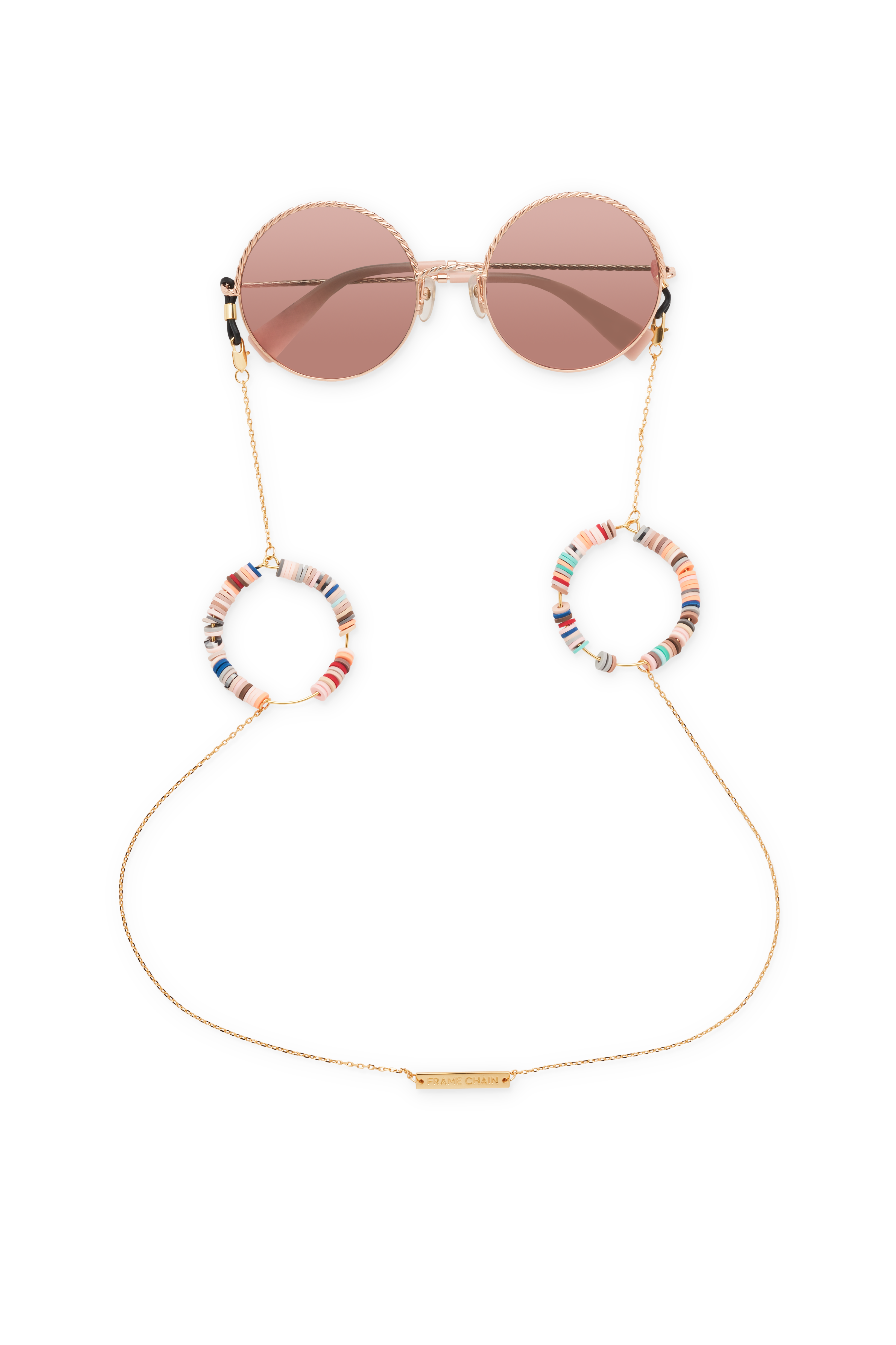 CANDY POP NUDE in YELLOW GOLD - Glasses Chain by FRAME CHAIN