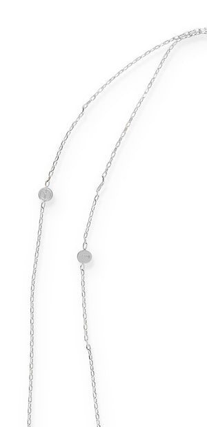 LOVE N PEACE in WHITE GOLD - FRAME CHAIN