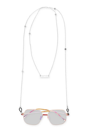 LOVE N PEACE in WHITE GOLD - FRAME CHAIN