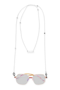 LOVE N PEACE in WHITE GOLD - FRAME CHAIN
