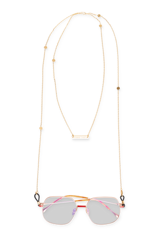 LOVE N PEACE in YELLOW GOLD - FRAME CHAIN