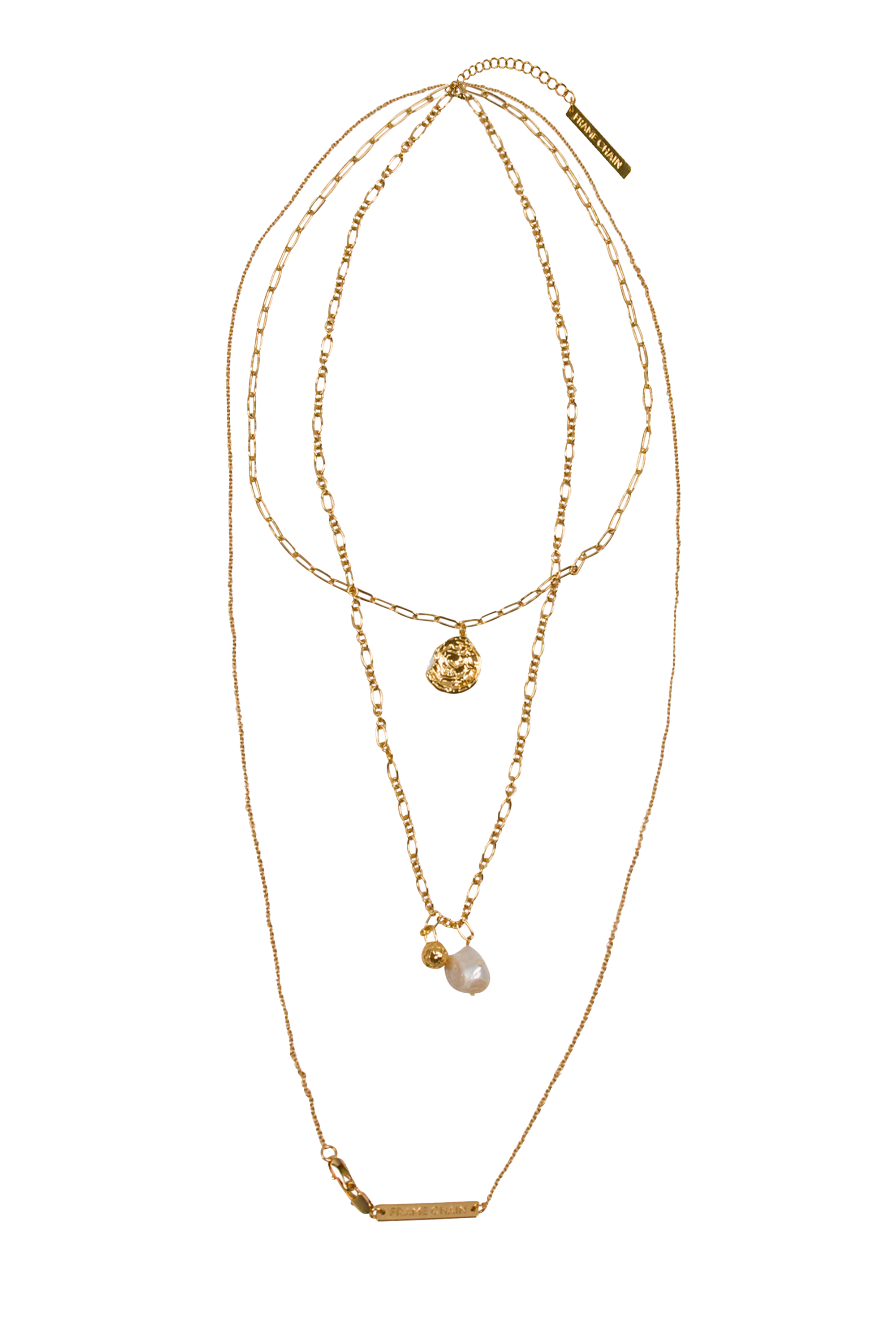 Four Elements in Yellow Gold Glasses Chain By Frame Chain FRAME CHAIN